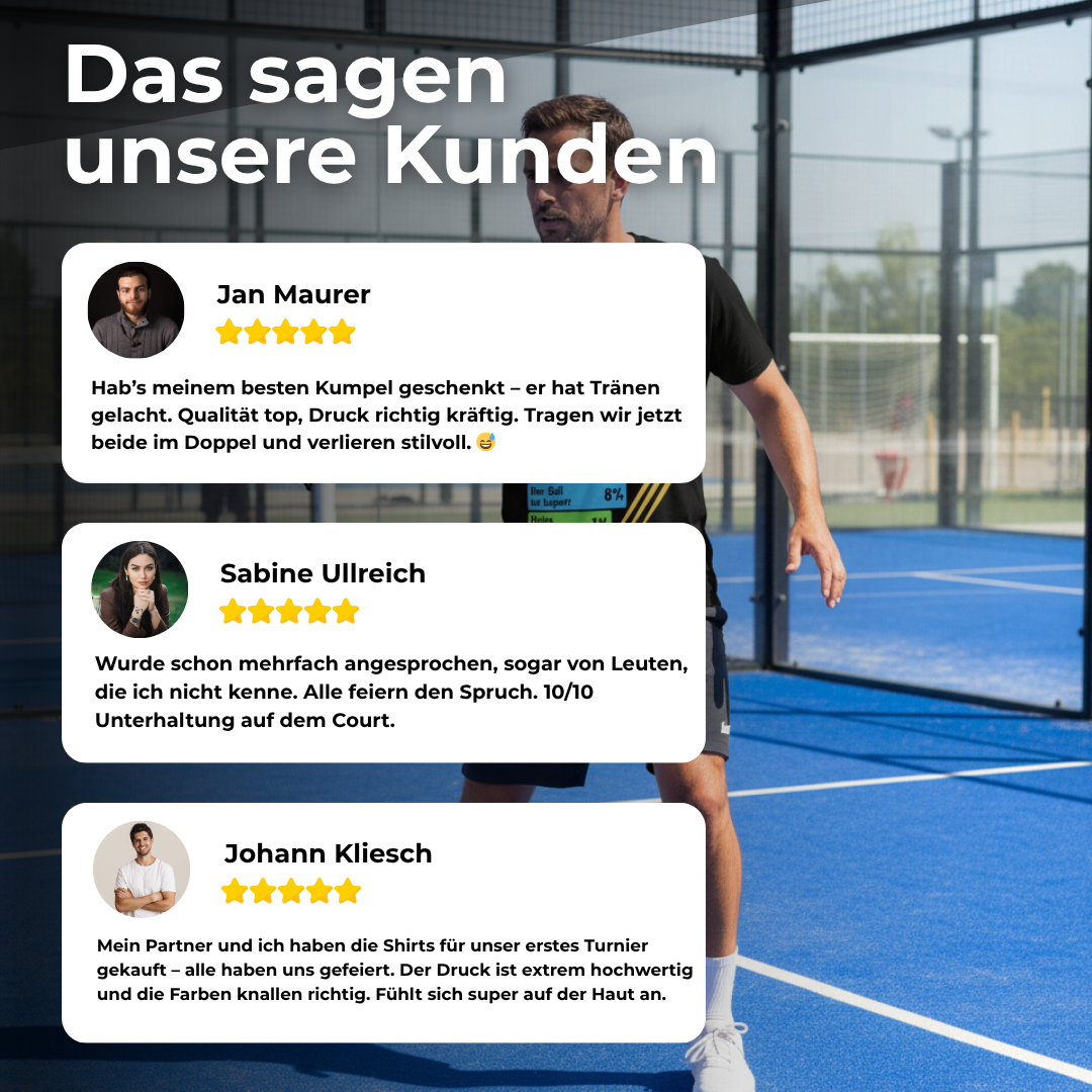 Deshalb verliere ich beim Padel - T-Shirt